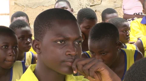 CLOSE UP: STUDENTS LISTENING TO SPEECH AT ASSEMBLY Stock Footage 60115304