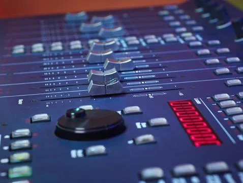 Close up of a studio controller Stock Photos