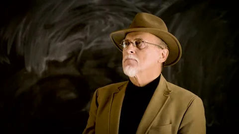 Close up studio shot of a retro-styled luxurious gentleman.  스톡 동영상 135498399