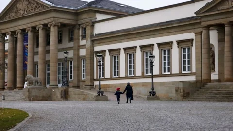 Close up of stuttgart museum Stock Footage 137441642