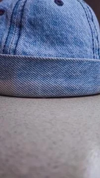 Close-up of a stylish denim cap Stock Photos