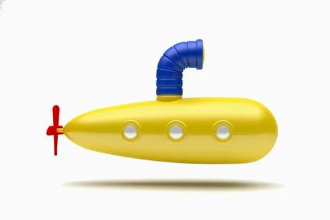 Close up of submarine toy Illustrazione stock