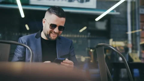 Close up successful man standing outside near business building. Stock Footage 172503069