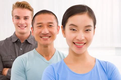 Close-up of successful multi ethnic young people Stock Photos