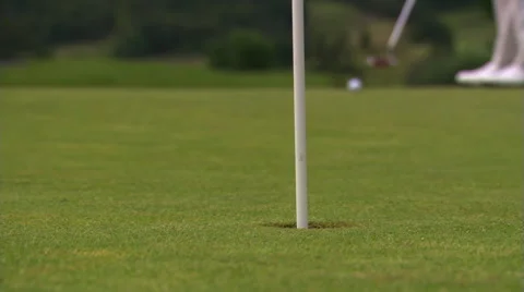 Close-up of successful putt Stock Footage 59518372