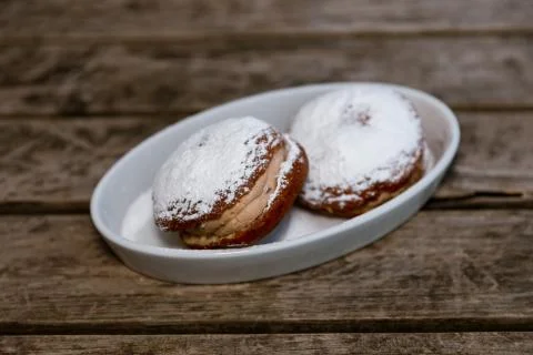 Close up of sugary donuts Stock Photos