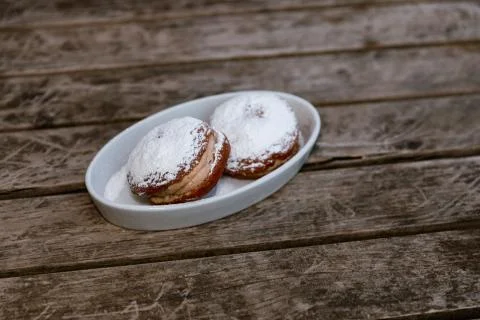 Close up of sugary donuts Stock Photos