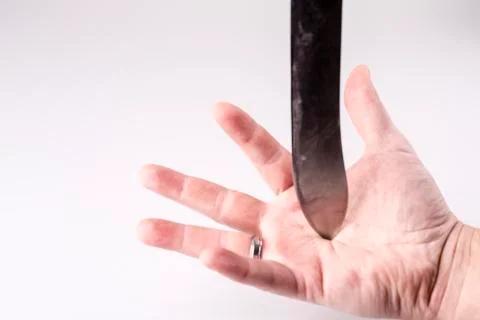 Close up of a suicidal man hand Stock Photos