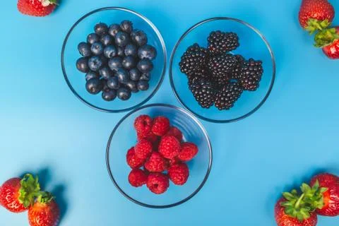 Close-up of summer berries. Stock Photos