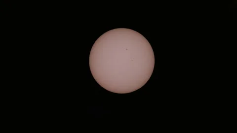 Close Up of Sun During 2026 Annular Solar Eclipse before the moon appears Stock Footage 343380013