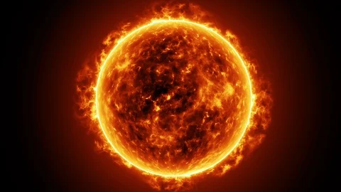 Close up of a Sun Stock Footage 90134097