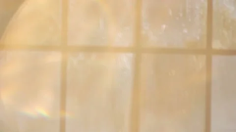 Close up of sun lit winter windows with bokeh Stock-Footage 136336545