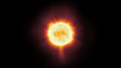 Close-Up of the Sun surface with solar flares Stock Footage 257891997