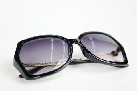 Close-up of sunglasses on white background 스톡 사진