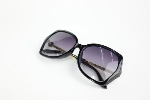 Close-up of sunglasses on white background 스톡 사진