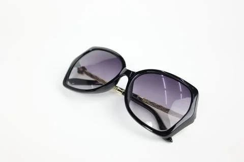 Close-up of sunglasses on white background Stock Photos