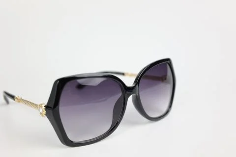 Close-up of sunglasses on white background 写真素材