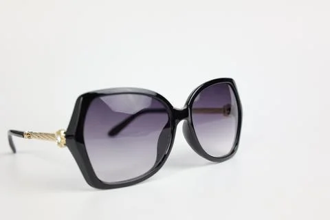 Close-up of sunglasses on white background Foto stock