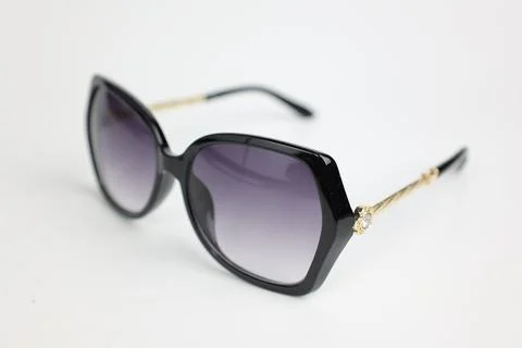 Close-up of sunglasses on white background 写真素材