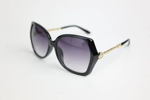 Close-up of sunglasses on white background Stock Photos