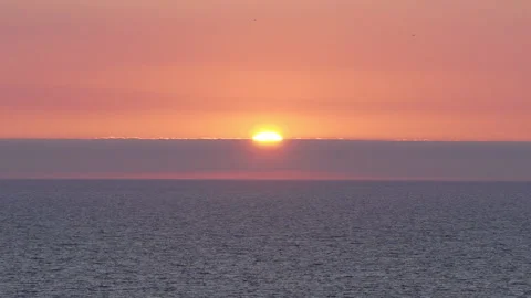 Close up sunset over the ocean. Stock Footage 189135702
