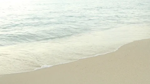 Close up of surf with soft sea waves rushing Stock Footage 75985692