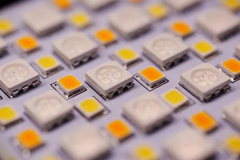 Close-up of Surface Mount LED Array Stock Photos