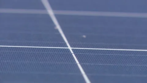 Close-up of surface photovoltaic solar panel in clear weather. Green energy, env Stock Footage 223029810