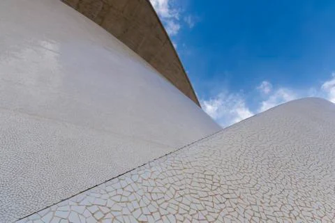Close up of the surface structure of the Opera house in Santa Cruz Stock Photos