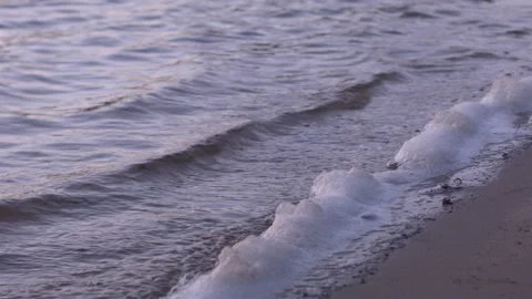 Close-up of the surface of the water in the river Stock Footage 121997033