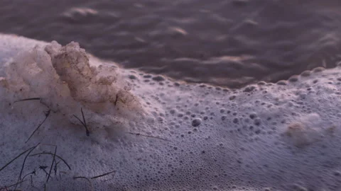 Close-up of the surface of the water in the river Video stock 122001393