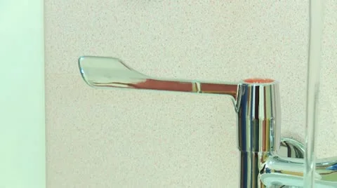 Close up of surgeons sink Scrubbing up 3 Stock Footage 10870243