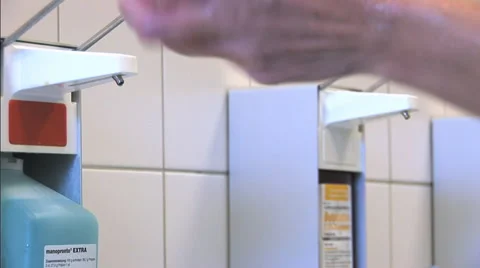 Close up surgical hand scrub Stock Footage 67274692