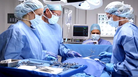 Close Up Of Surgical Team Stock Footage 43351887