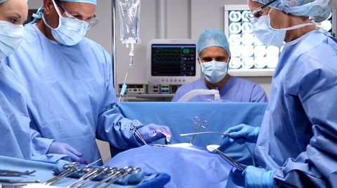 Close Up Of Surgical Team Stock Footage 43352872