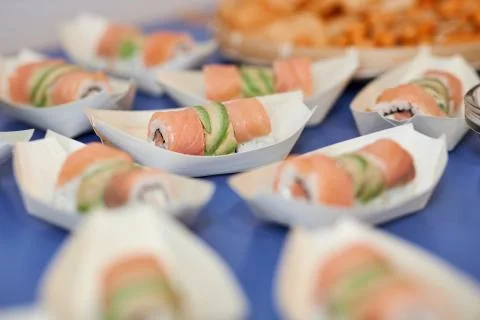 A close up of sushi Stock Photos