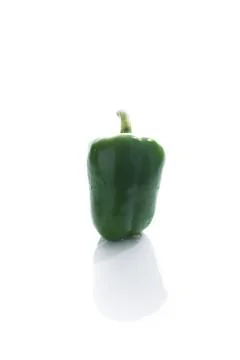 Close up Sweet Pepper on white Stock Photos