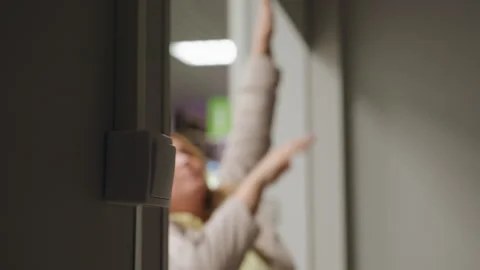 Close Up Switch In Dim Room As Light Turns On Stock Footage 318839391