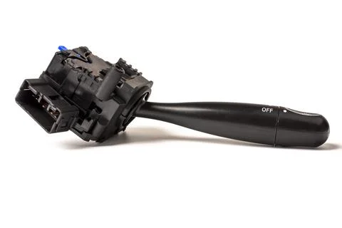 Close-up. Switches the direction indicator switch lever, also turns on the .. Stock Photos