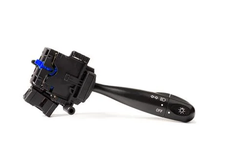 Close-up. Switches the direction indicator switch lever, also turns on the .. Stock Photos