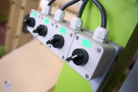 Close-up switches Stock Photos