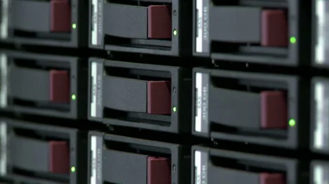 Close-up of switches on server computer Stock Footage 46270250