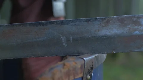 Close up of a sword Stock Footage 86763358