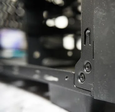Close-up of the system unit housing. Stock Photos