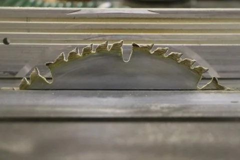 Close-Up of Table Saw in Workshop Stock Photos