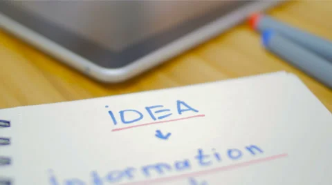 Close up of the tablet and notebook Stock Footage 60257572