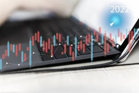 Close up tablet keyboard computer focus at enter button. Stock Photos