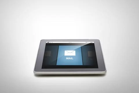 Close up of tablet pc computer with blank screen Stock Photos