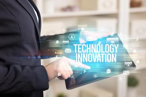 Close-up of a tablet searching modern technology concept Foto stock