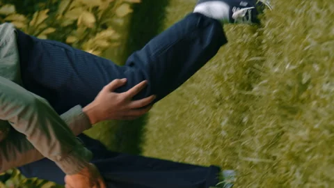 Close-up Of A talanted Man Dancing In The Middle Of Nature 4k Video Stock Footage 275294802